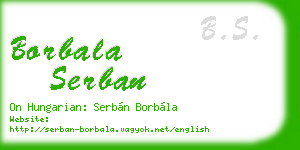 borbala serban business card