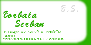 borbala serban business card